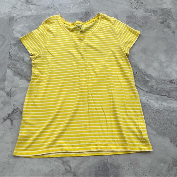 Gap Favorite Yellow Stripe‎ Tee Shirt size Large - Picture 1 of 5